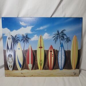 Westmoreland Boards Lined Up Distressed Vintage Look Metal Sign Beach Paradise